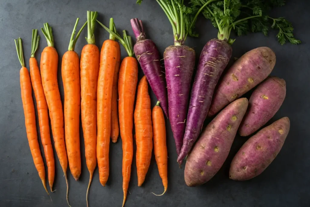 Carrots and Sweet Potatoes