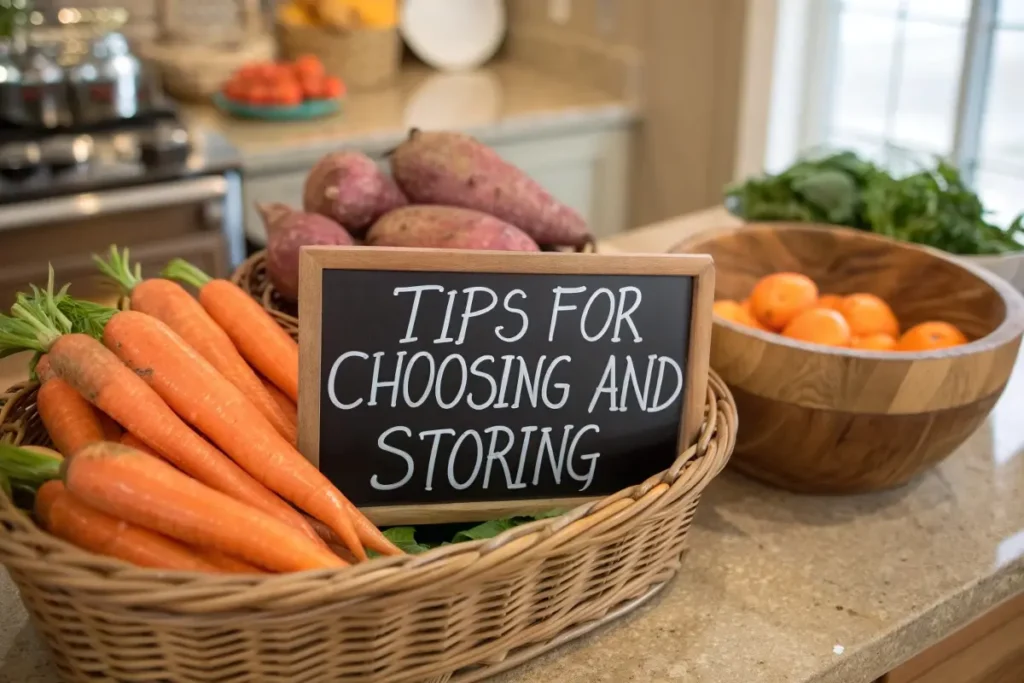 Tips for Choosing and Storing Carrots and Sweet Potatoes