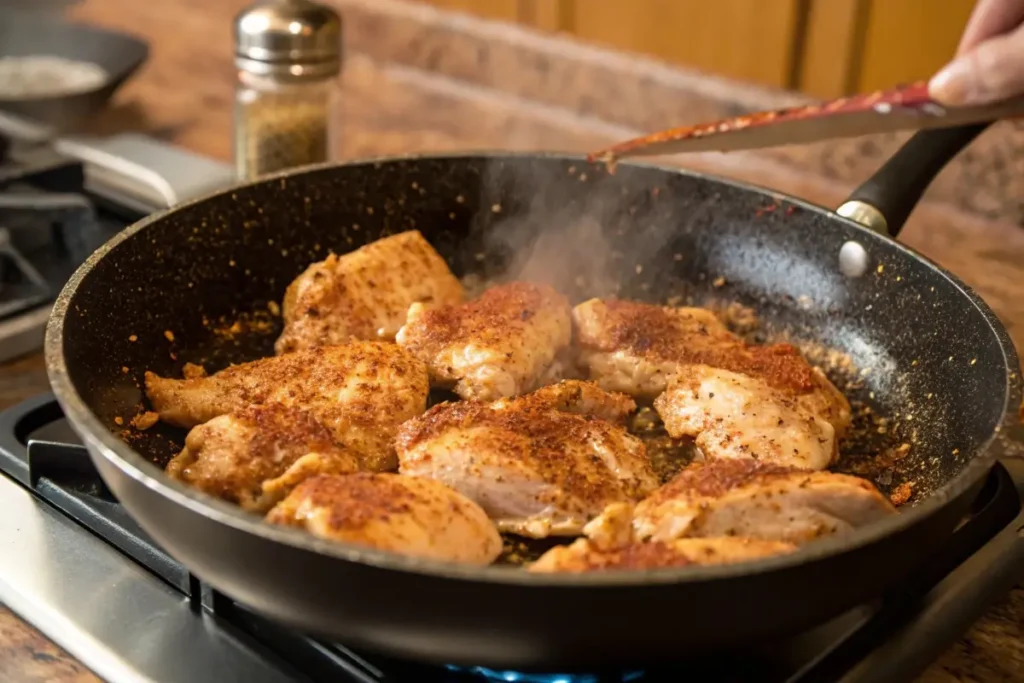 saut-ing--chicken-with-taco-seasoning