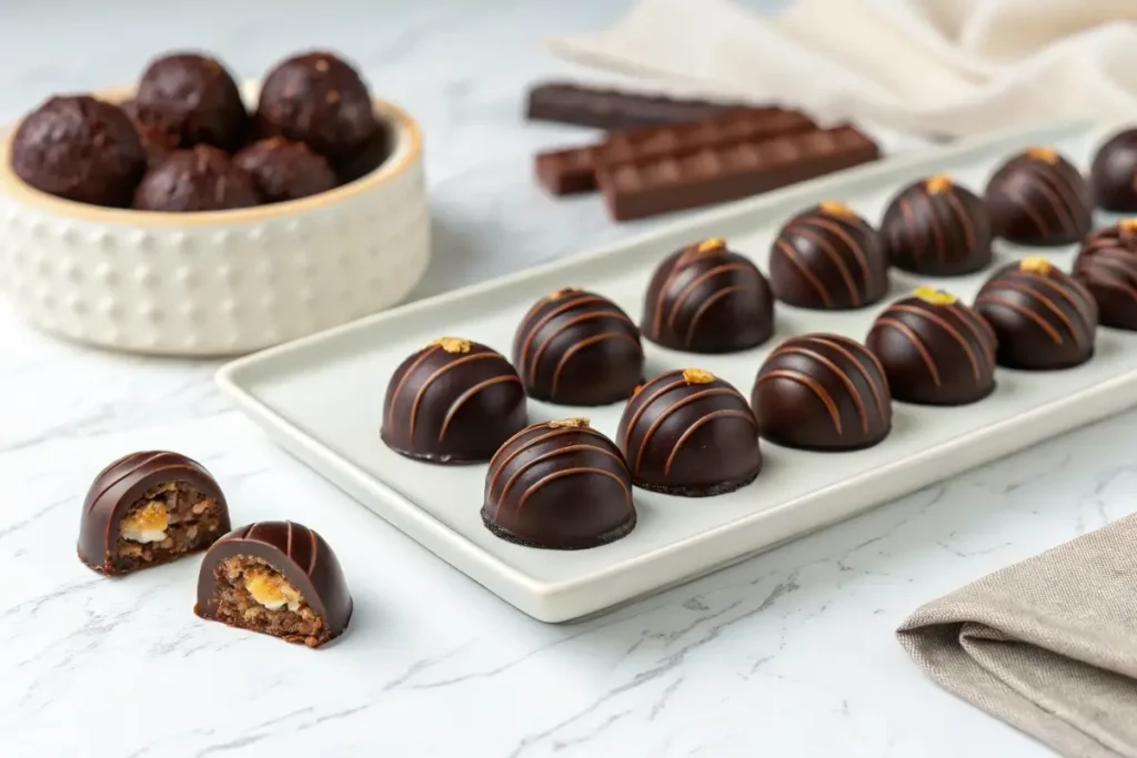 Dubai Chocolate Date Truffles