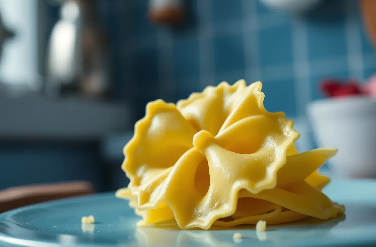 Close-up of farfalle pasta