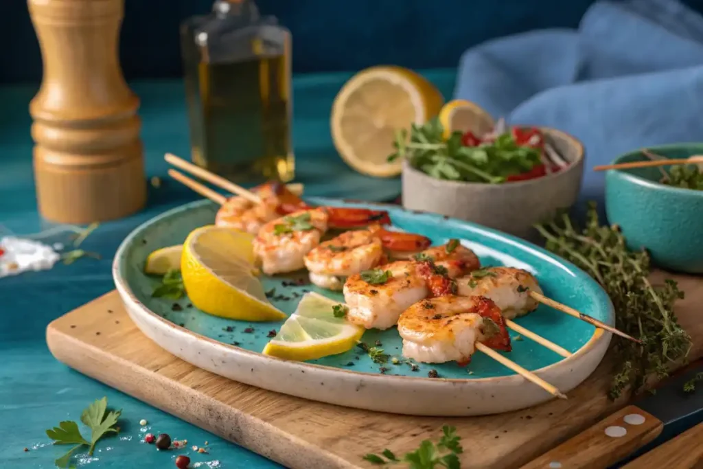 Grilled langostino tails