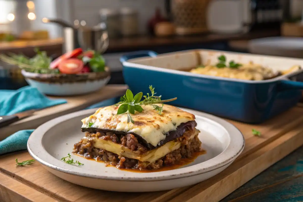 Healthy moussaka dish