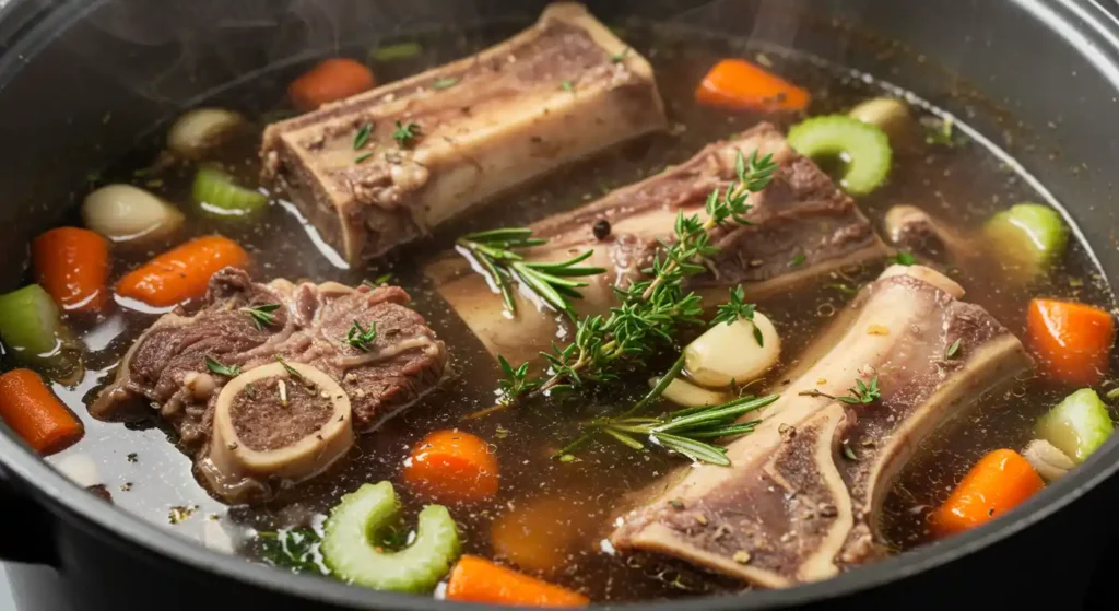 Preparing beef bouillon at home