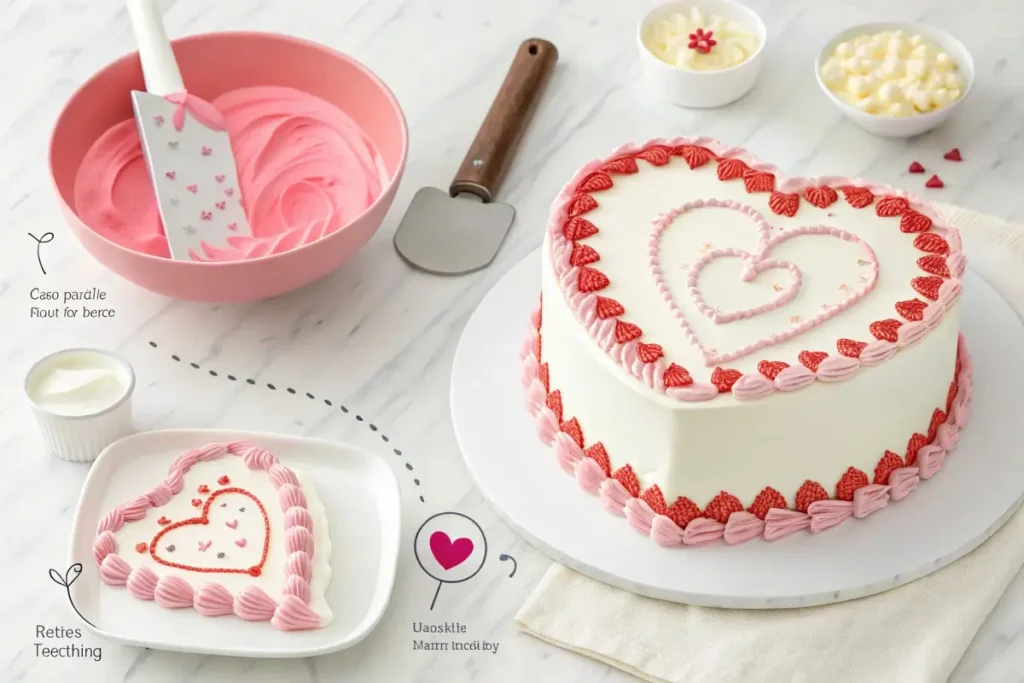 How to Frost a Heart-Shaped Cake