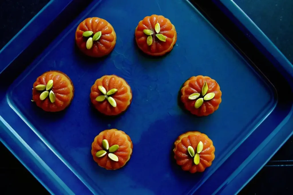 Persian Nan-e Nokhodchi cookies on a tray