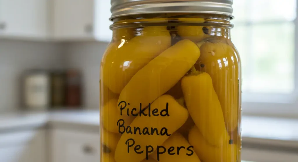 Are banana peppers hot or sweet? Pickled banana peppers jar