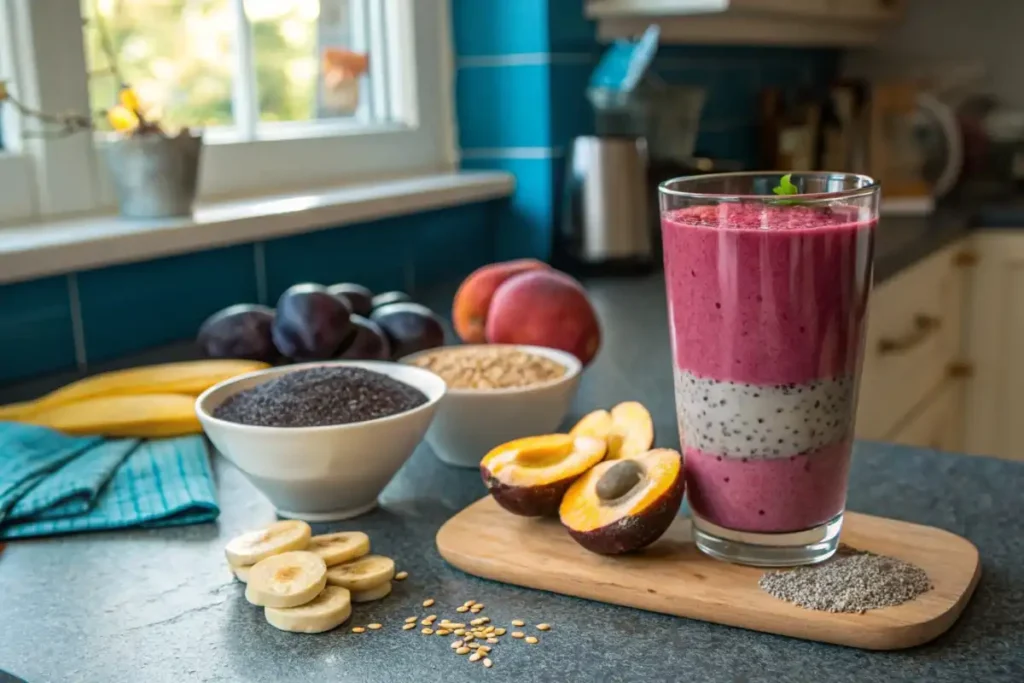 Post-workout plum recovery smoothie	