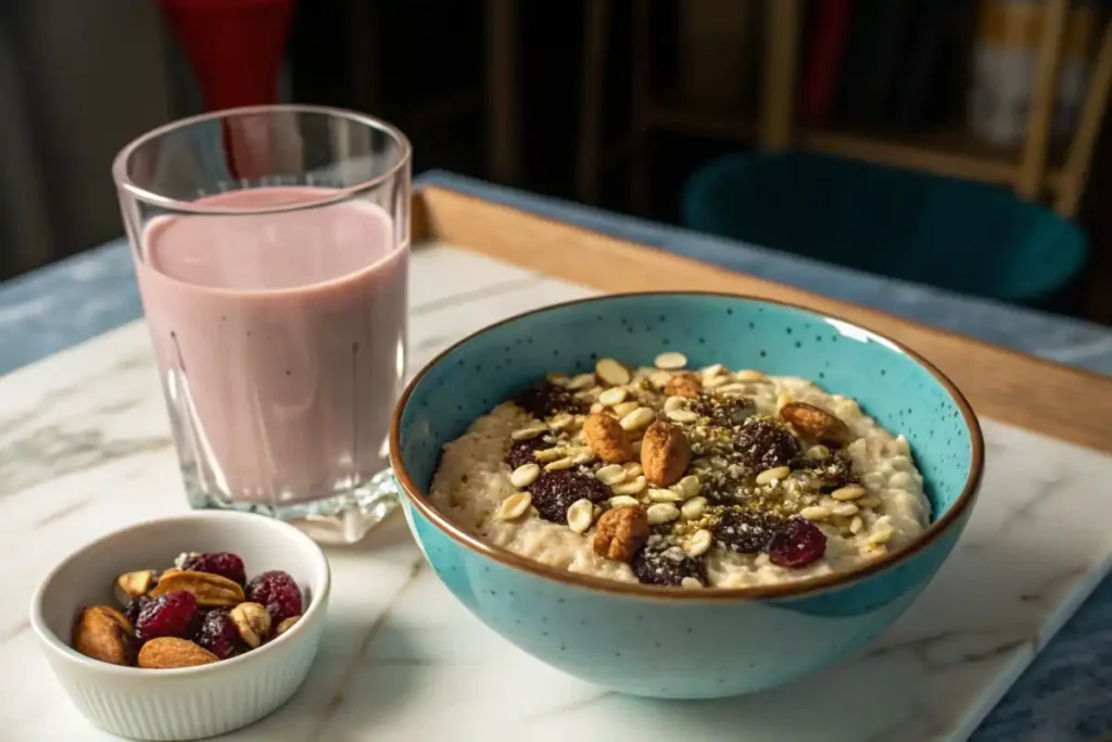 Plum milk with oats