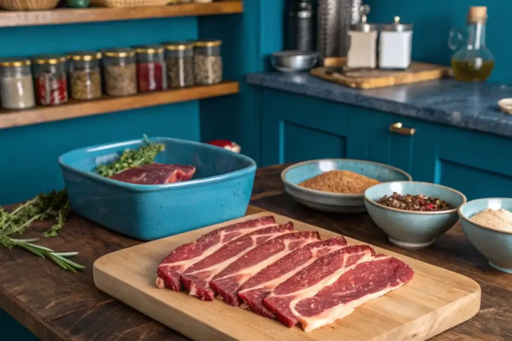 Preparing Beef Bacon at Home