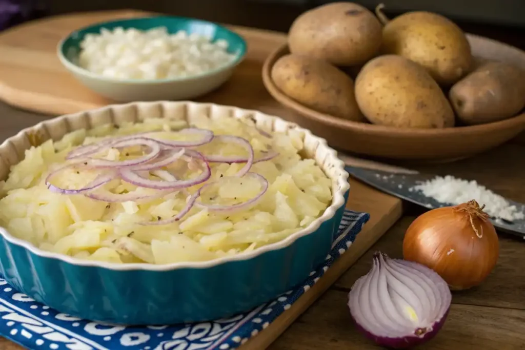 Shredded potatoes for passover potato pie