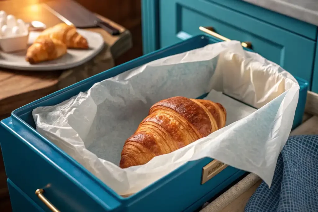 wrapped croissant storage