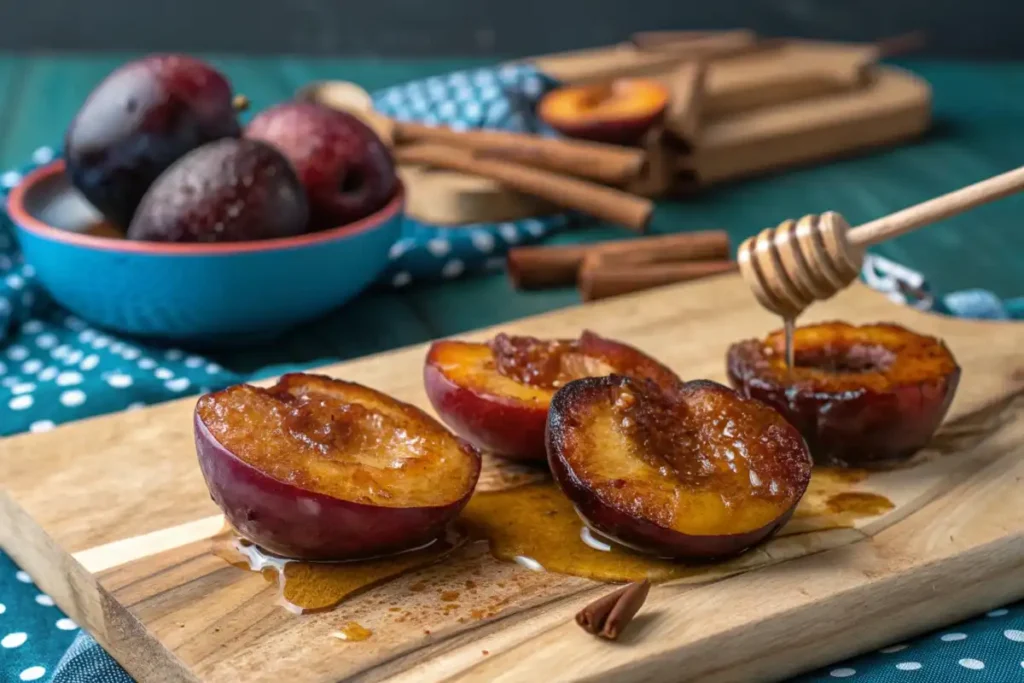 Roasted Plums with Honey : What flavors go well with plum?