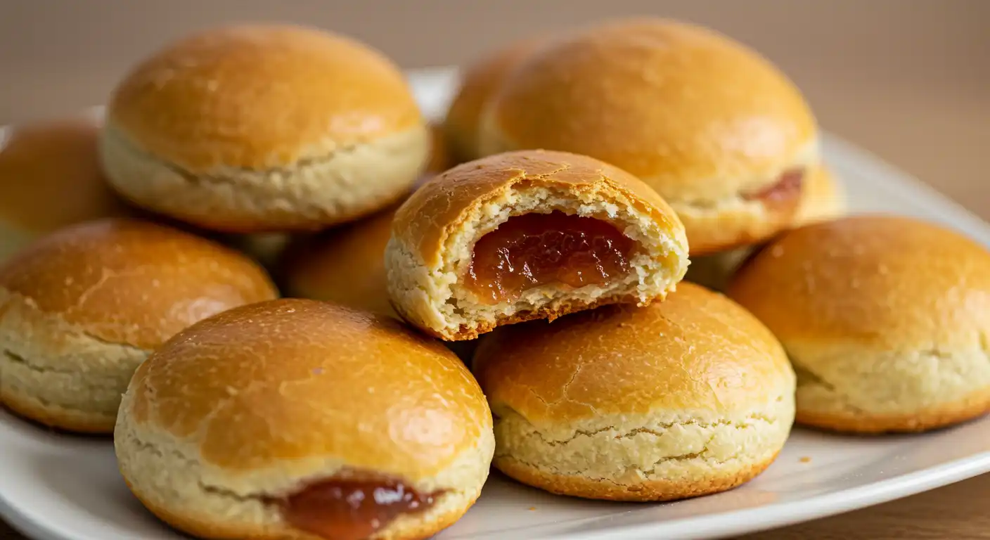 Round pastelitos with guava filling