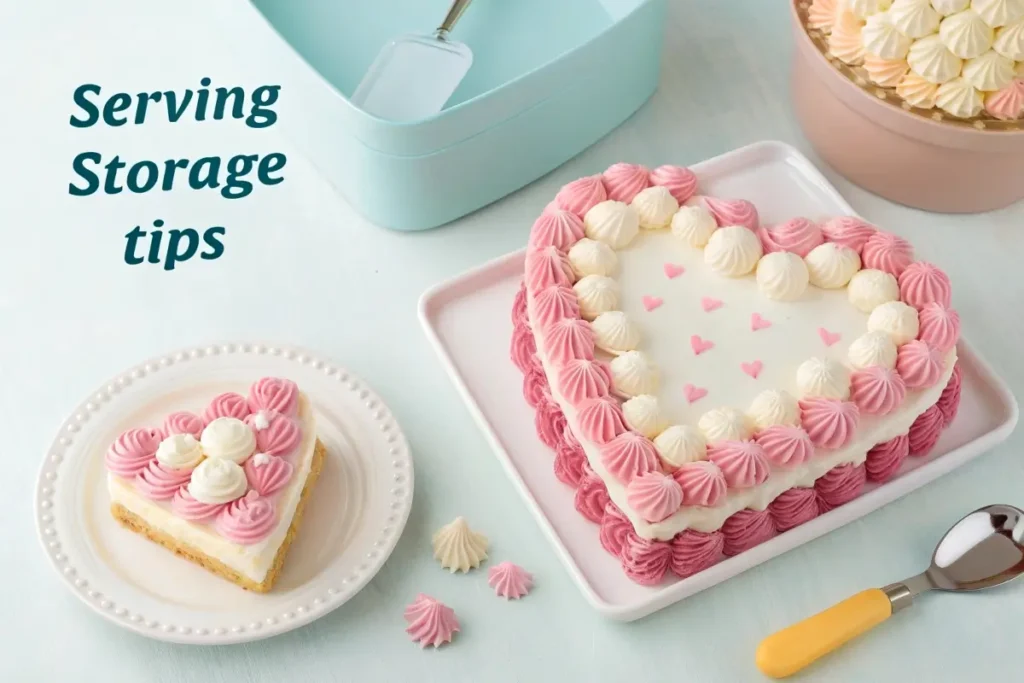 Serving and Storage Tips Heart-Shaped Cake