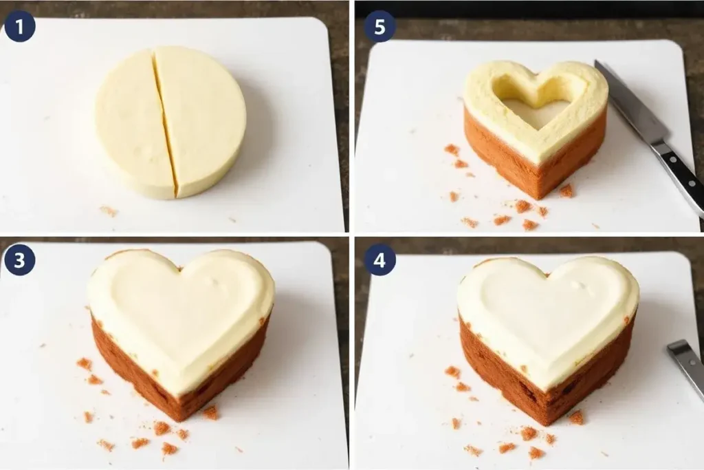 How do I make a heart-shaped cake? Shaping the Heart