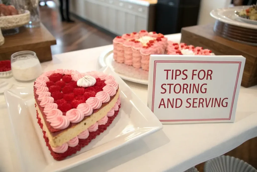 Storing and Serving Tips Heart-Shaped Cakes