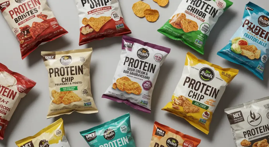 Different brands of protein chips