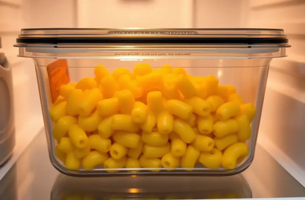 How long can mac and cheese sit out? Mac and cheese stored in an airtight container in the refrigerator