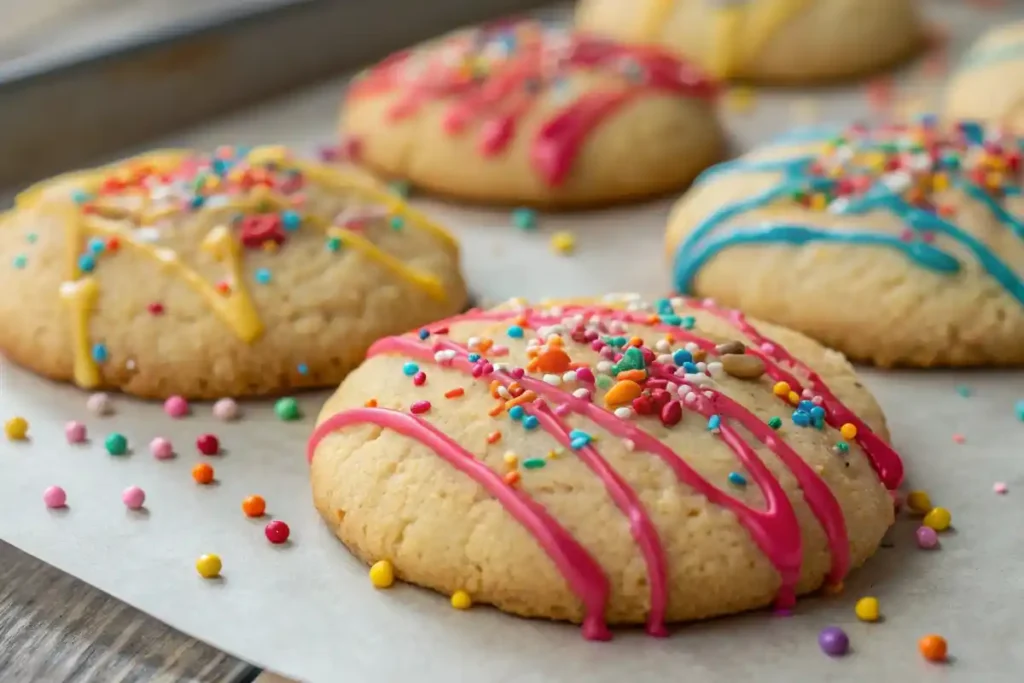 Colorful Toppings on Cookies