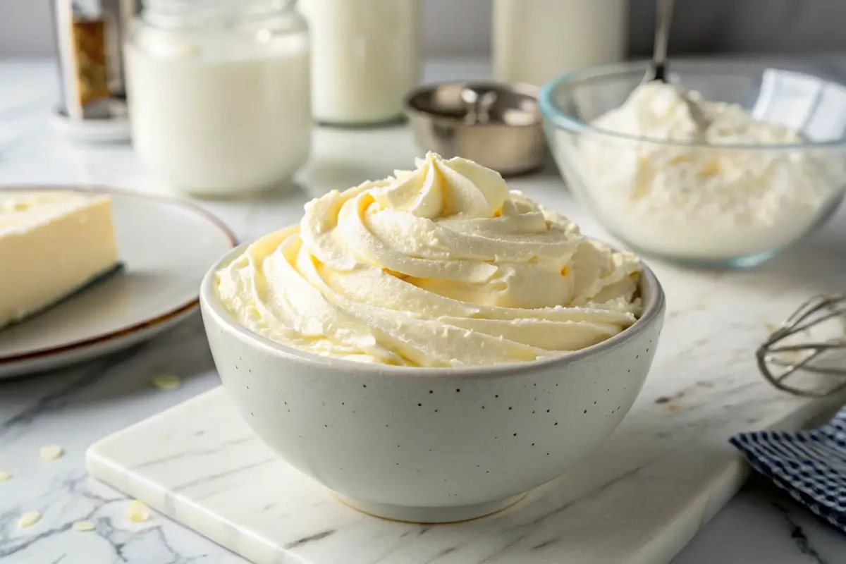 Creamy Homemade Cream Cheese Filling in a Bow