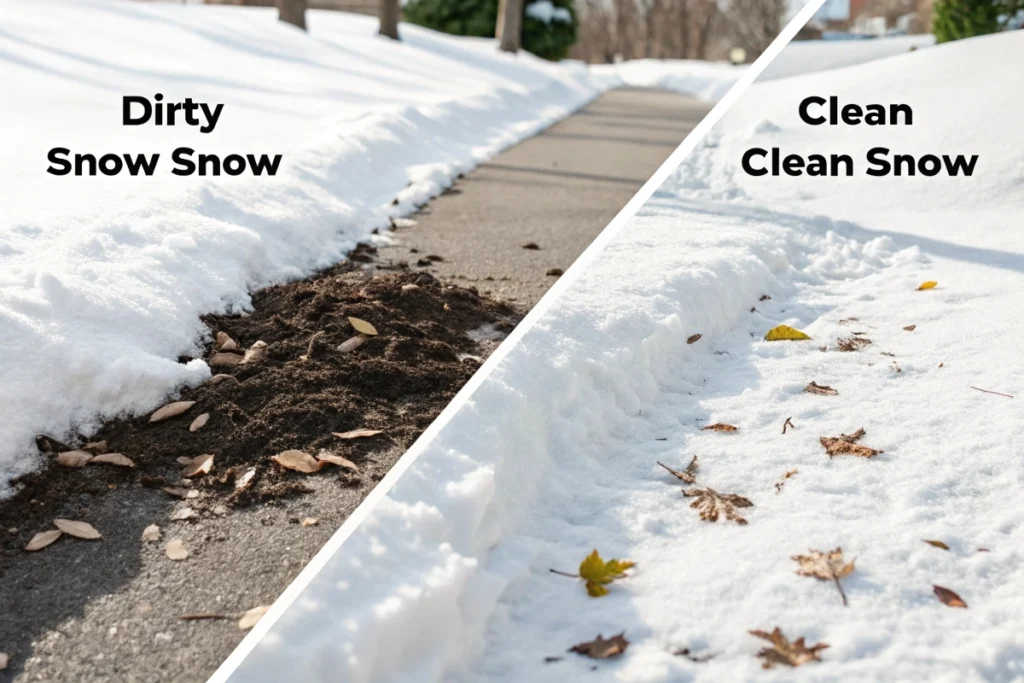 Dirty vs clean snow for snow cream