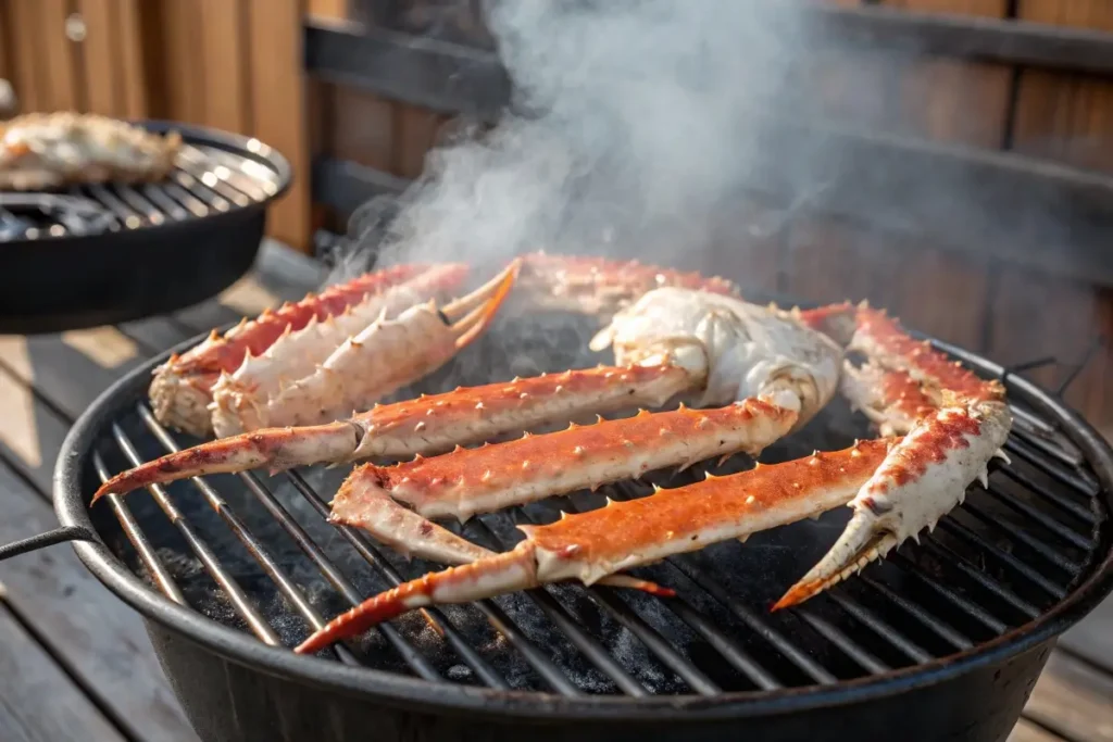 Grilled snow crab legs