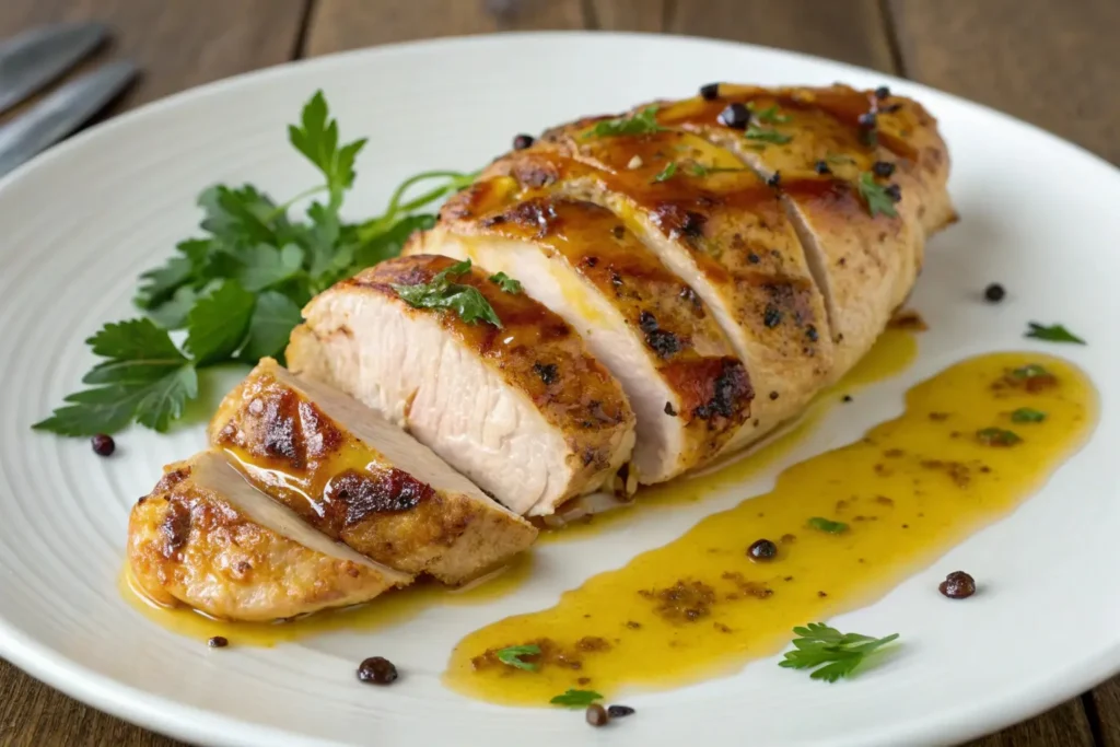 Honey Mustard Glazed Split Chicken Breast