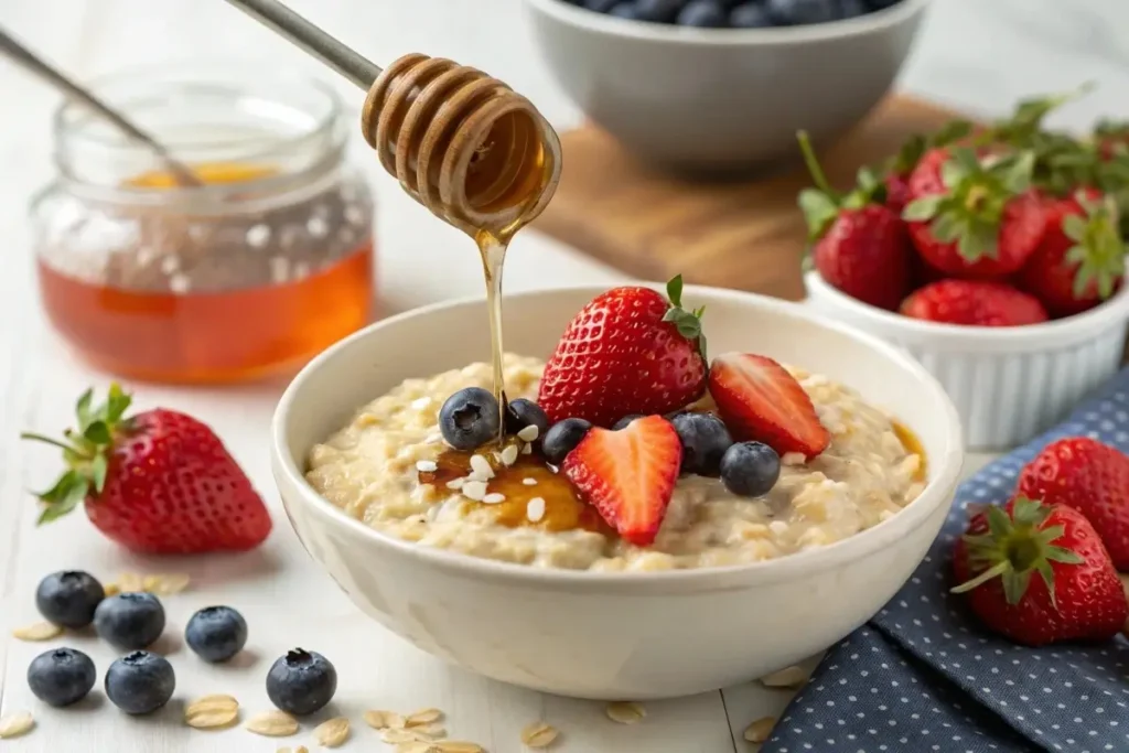 Honey Spoon Over Oatmeal