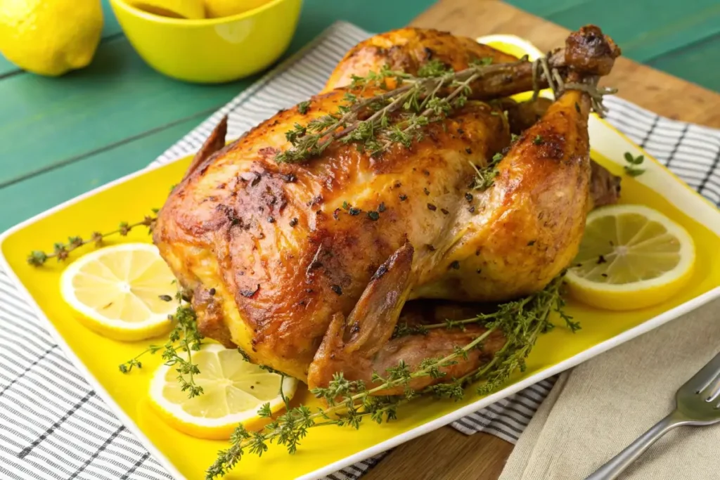 Thyme-roasted chicken