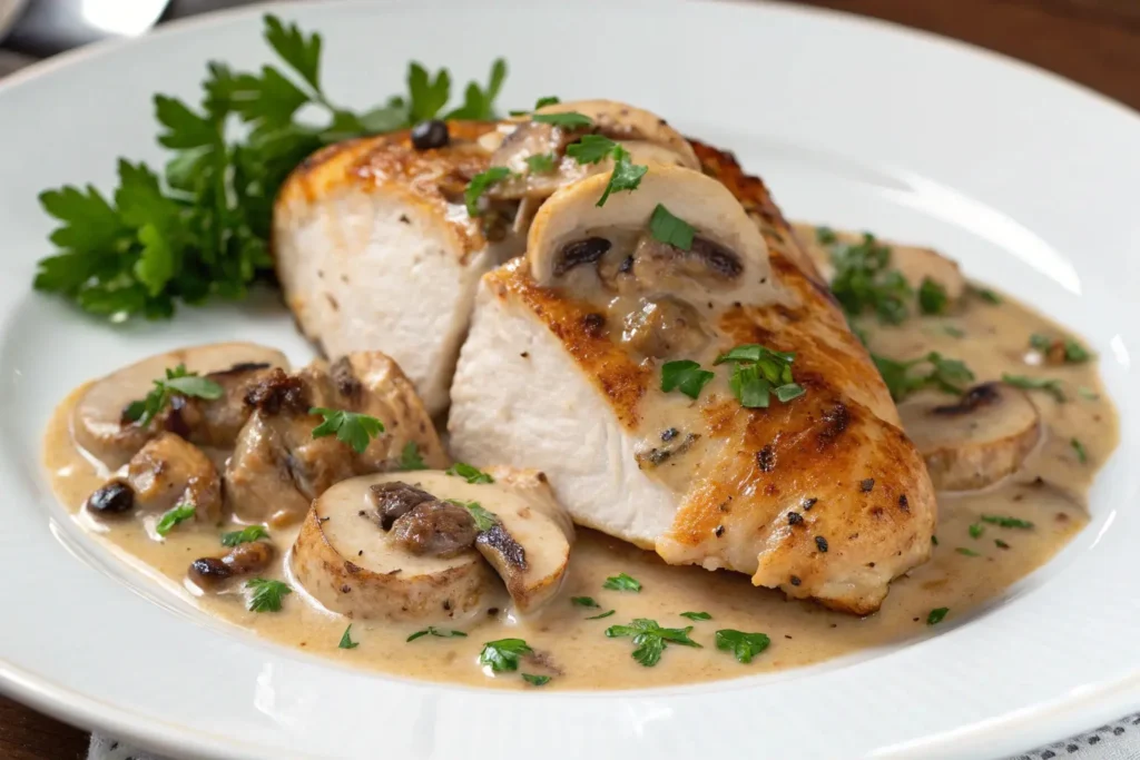 Mushroom and Cream Split ChickenBreast