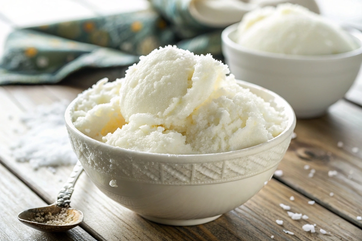 Snow cream meaning is a snowy dessert