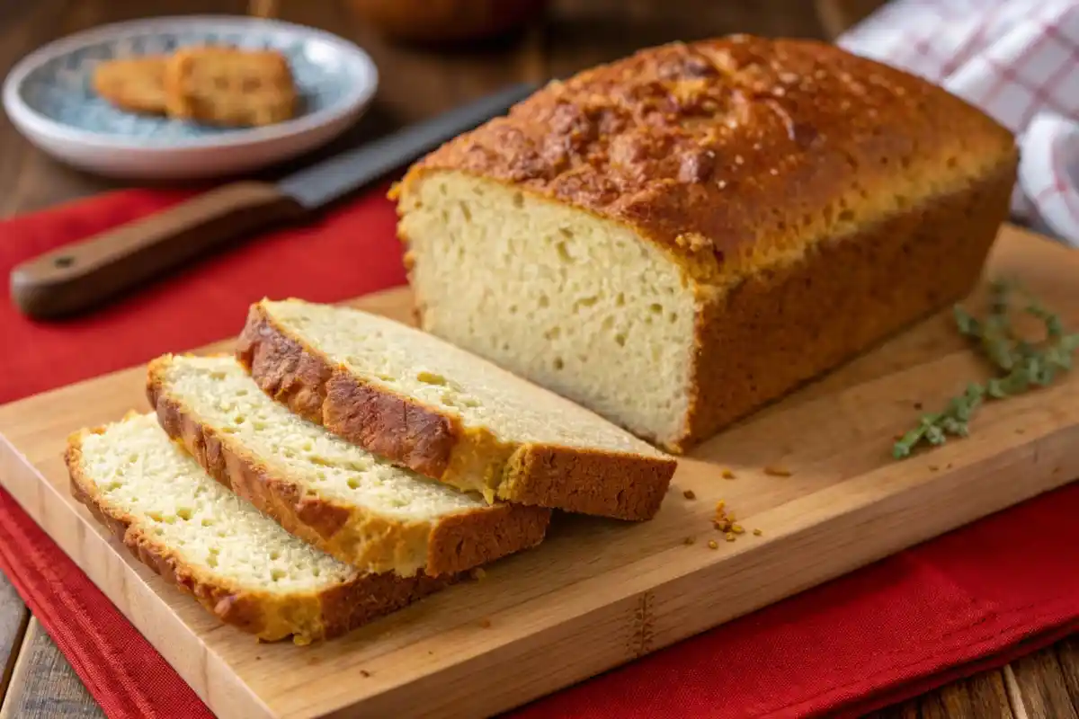 Low-carb loaf sliced on a cutting board, illustrating *Which bread is for keto?