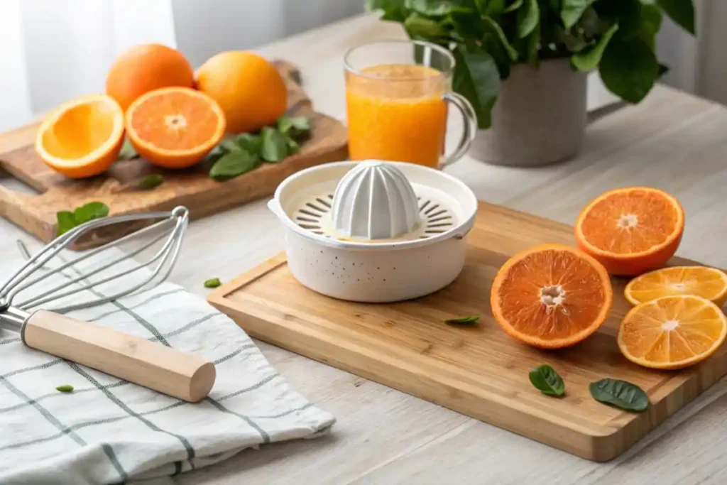 Orange Slices and Juicer Setup