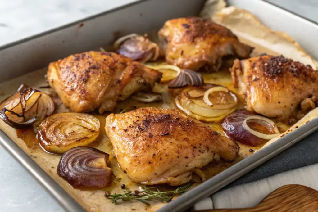 Roast chicken thighs for good roasts dinner