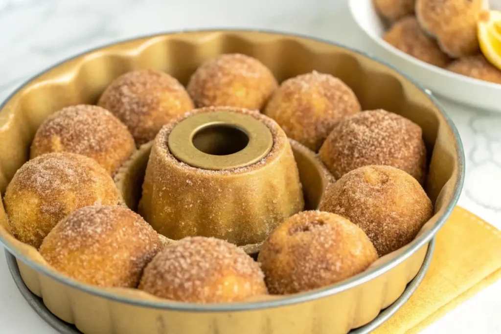 Layering dough in baking pan